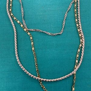 Free people rose gold layered necklace